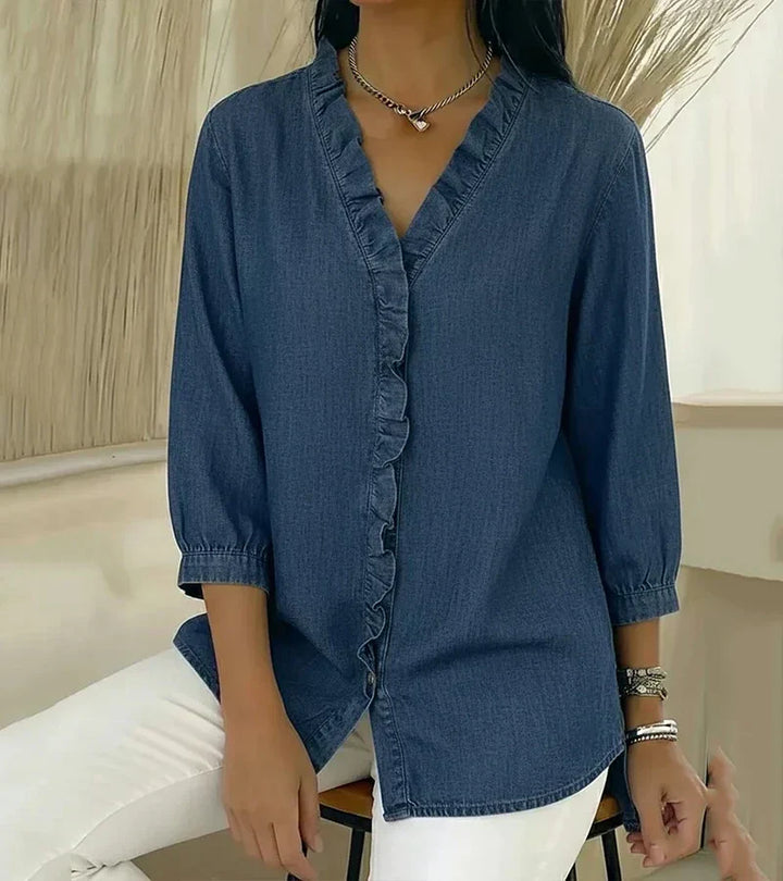 Destiny | Elegant Denim Blouse