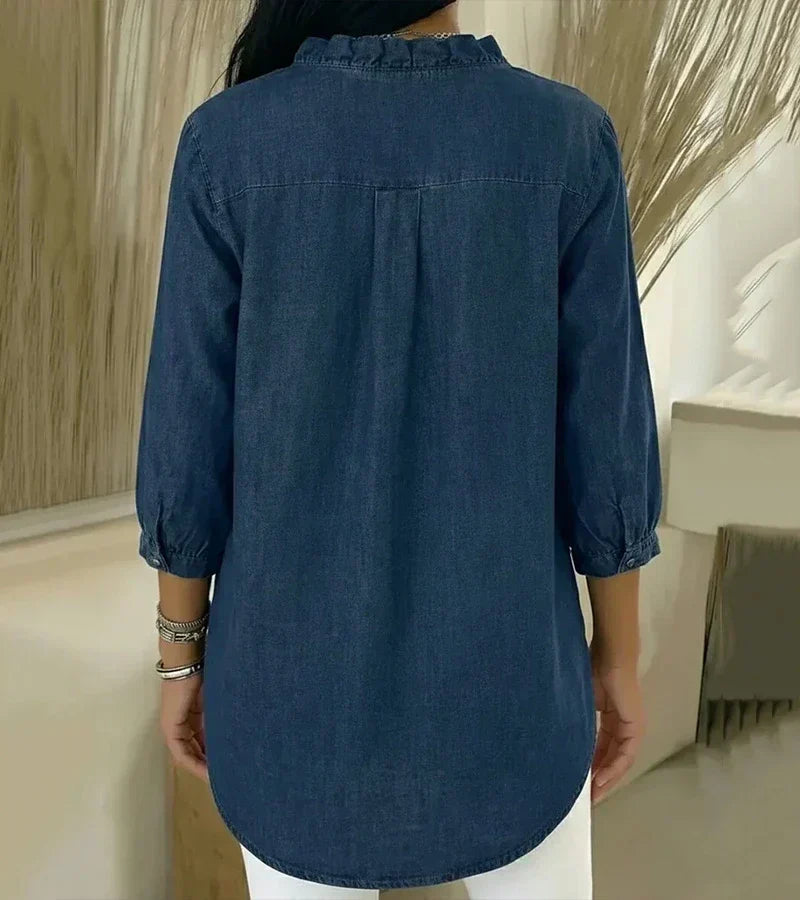 Destiny | Elegant Denim Blouse
