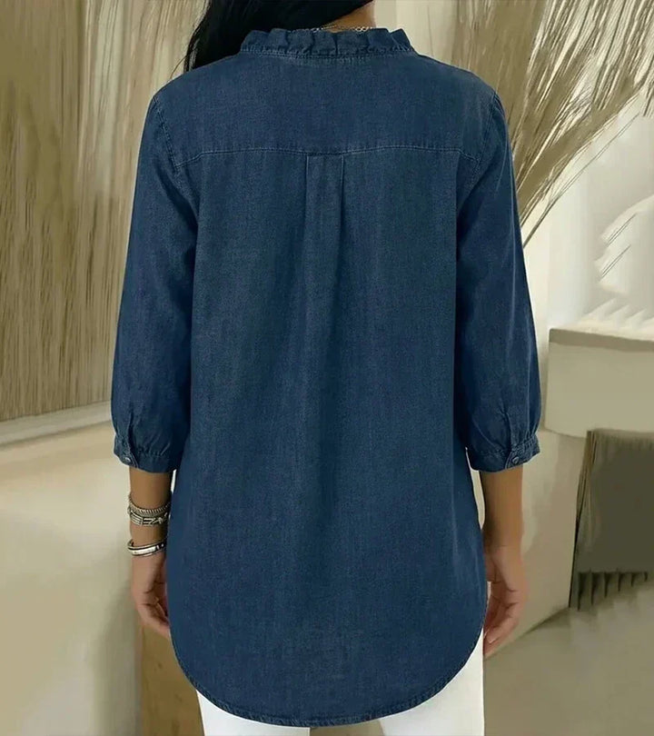 Destiny | Elegant Denim Blouse