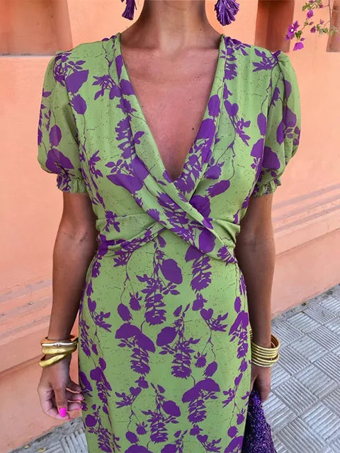Nola | Colorful Summer Print Dress
