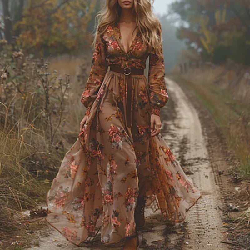 Clara | Bohemian Floral Maxi