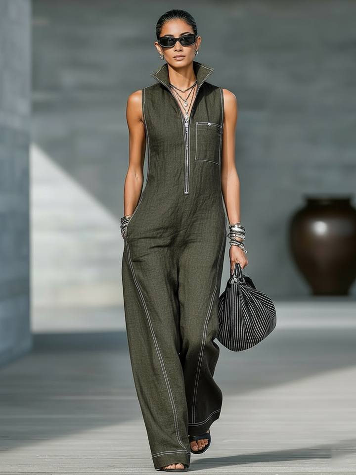 Louella – Wide Leg Sleeveless Jumpsuit