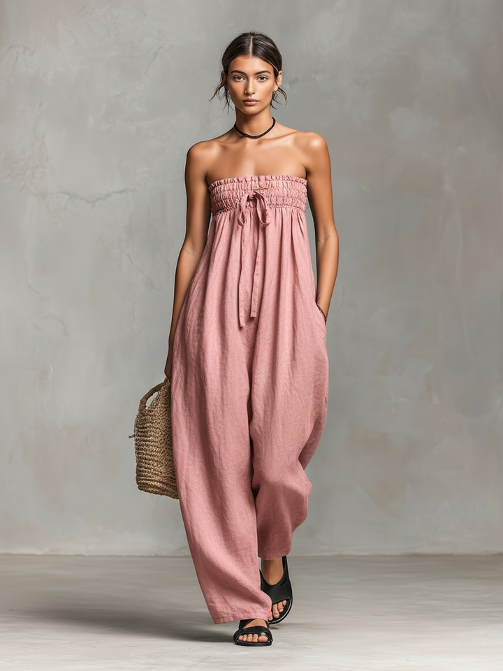 Vivian – Strapless Wide-Leg Relaxed Jumpsuit