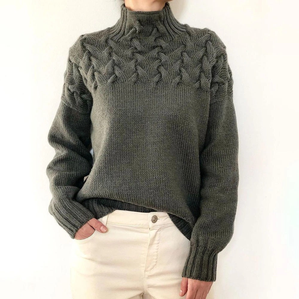 Myra – Cable Knit Turtleneck Sweater