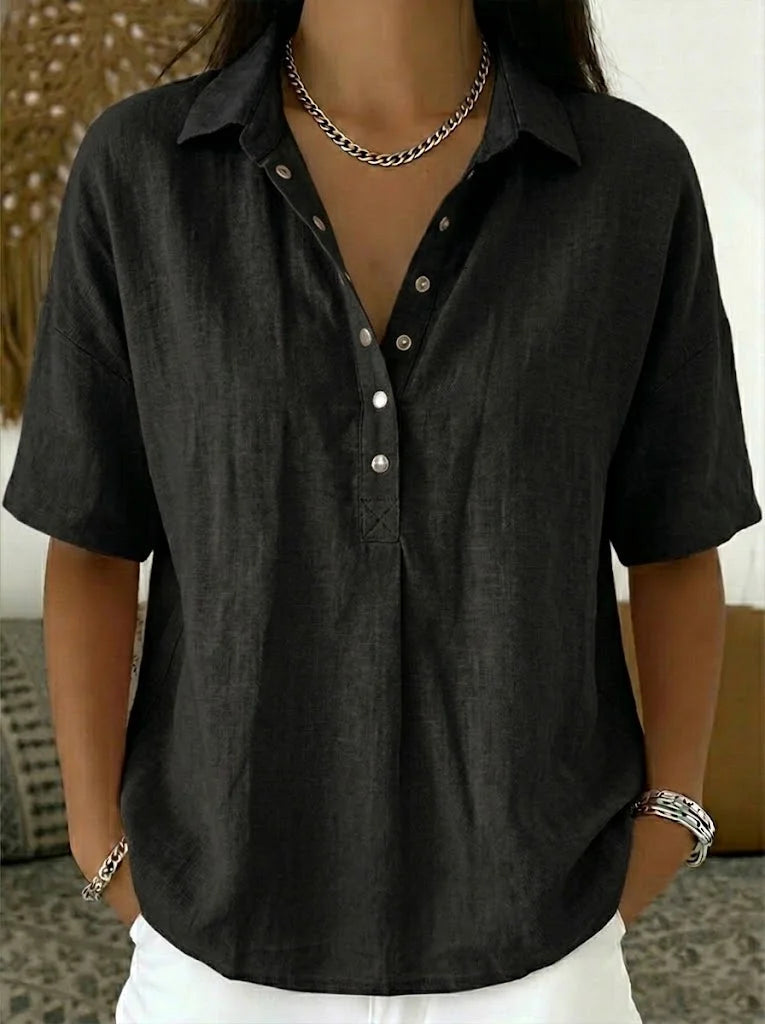 Mayim | Blouse with Collar and Button