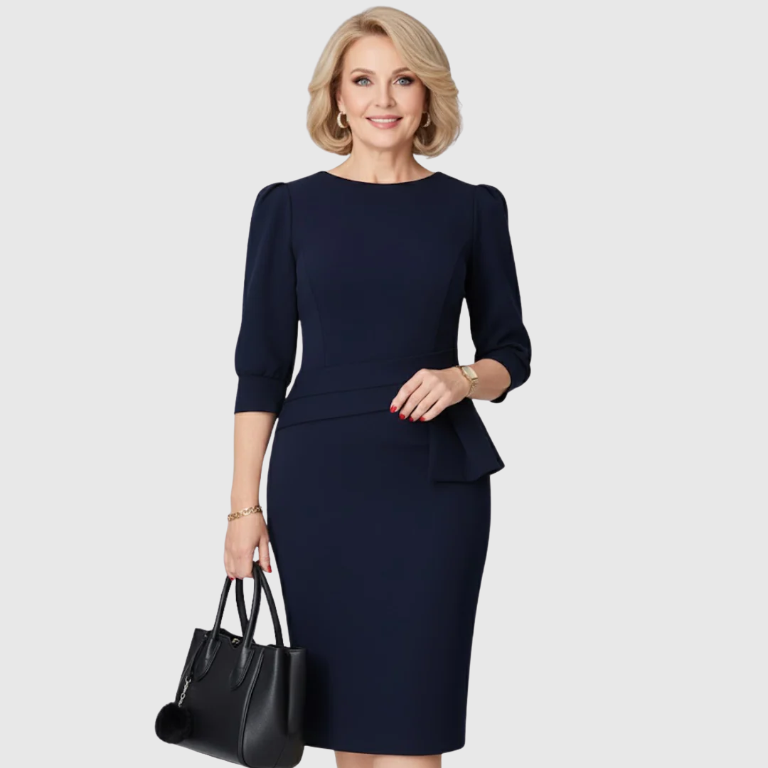 Jasmin | Refined Ruffle Midi Dress