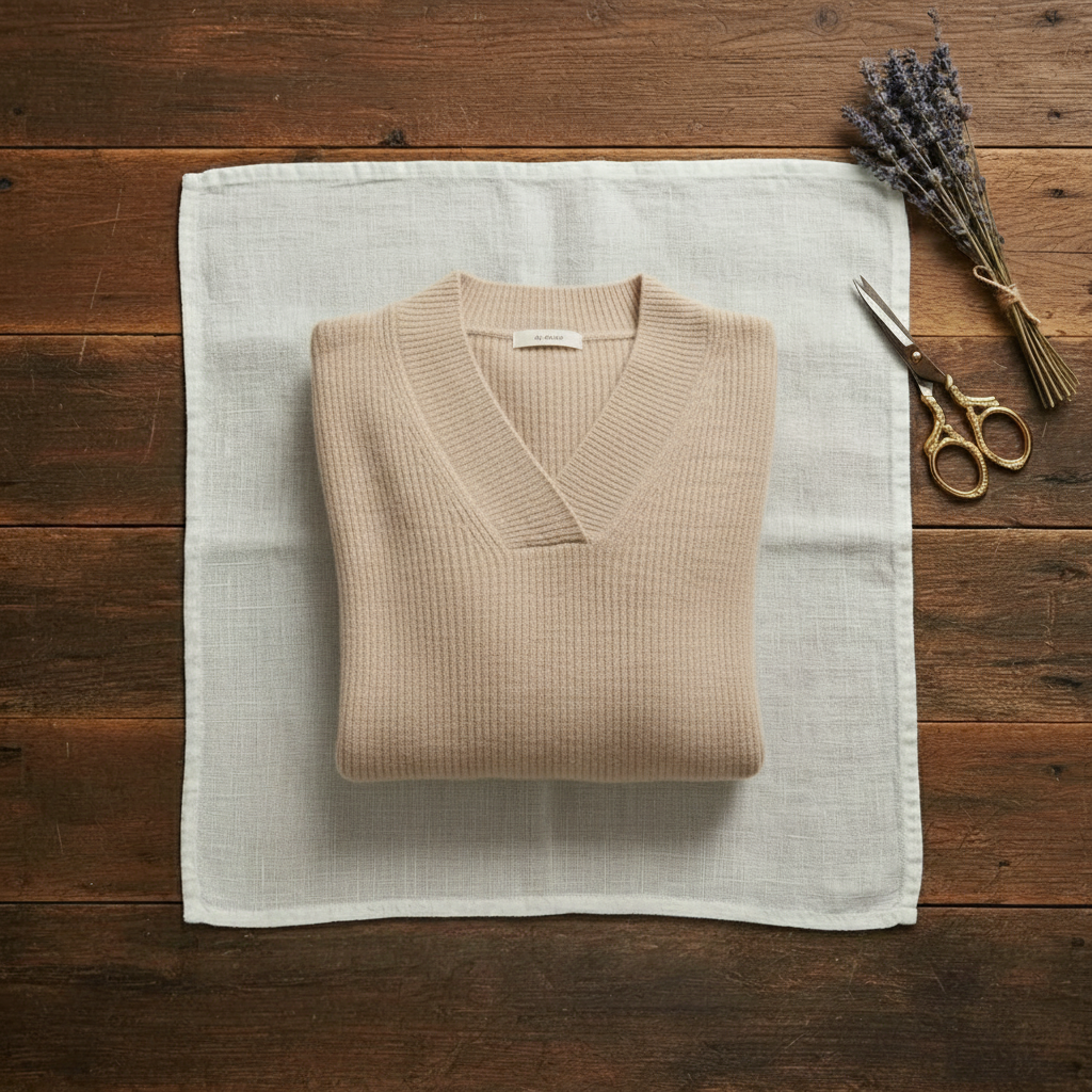 Nola – Ribbed V-Neck Knit Sweater