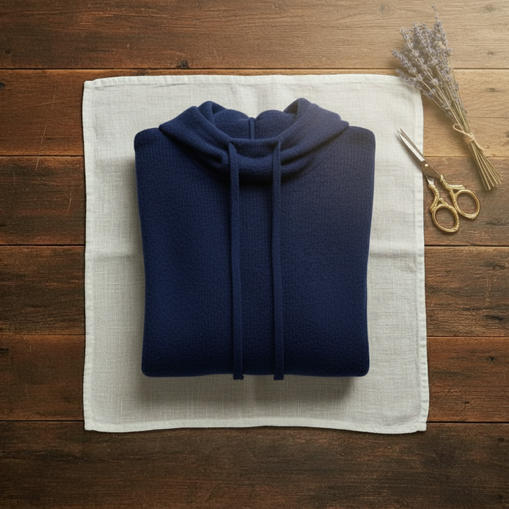 Mae – Cowl Neck Drawstring Knit Sweater