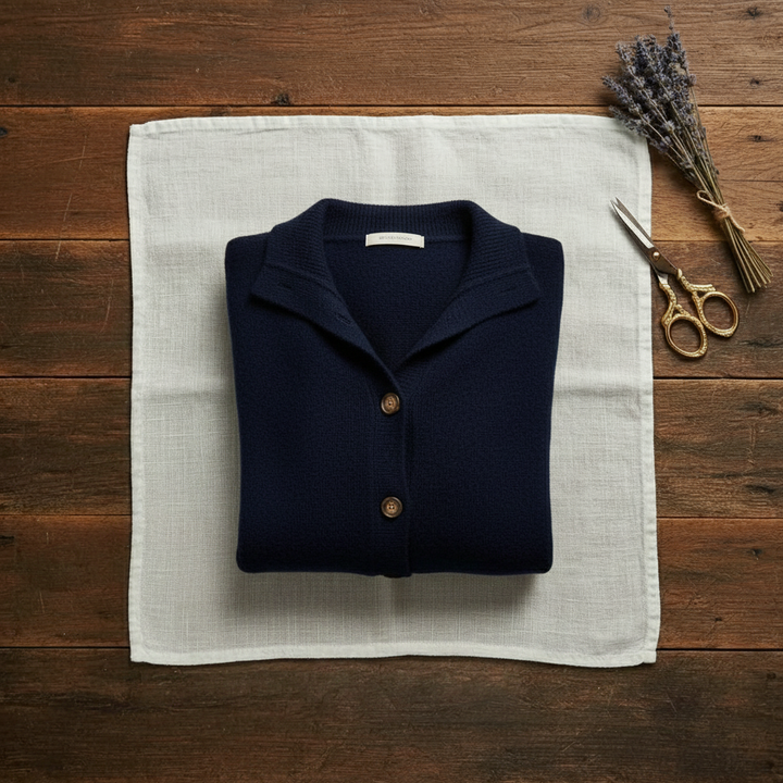Blanche – Collared Button-Up Knit Cardigan