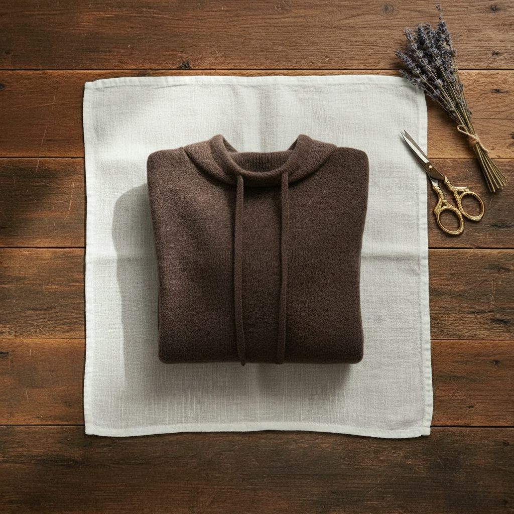Mae – Cowl Neck Drawstring Knit Sweater