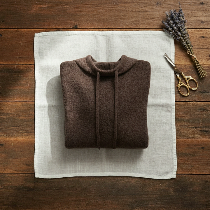 Mae – Cowl Neck Drawstring Knit Sweater
