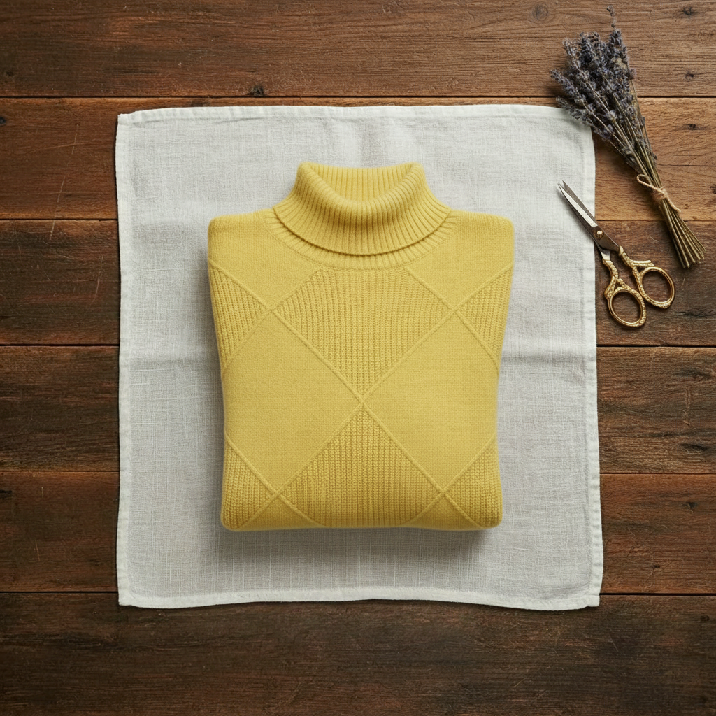 Mildred – Turtleneck Diamond Knit Sweater