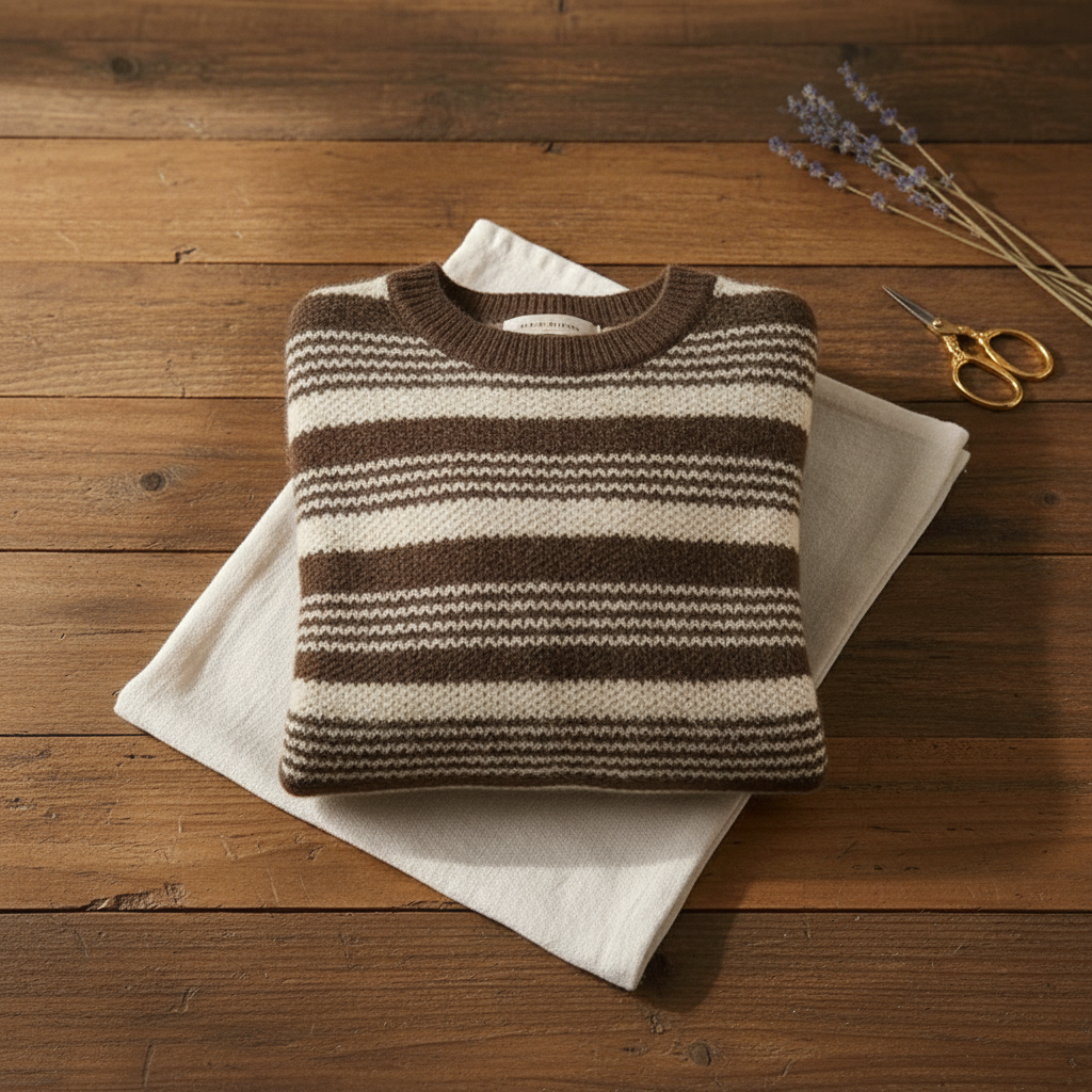 Odessa – Striped Knit Crew Neck Sweater
