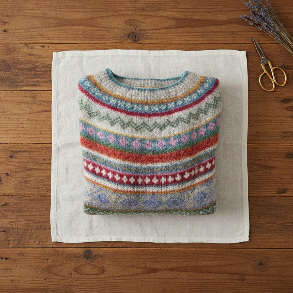 Glenda – Fair Isle Stripe Knit Sweater