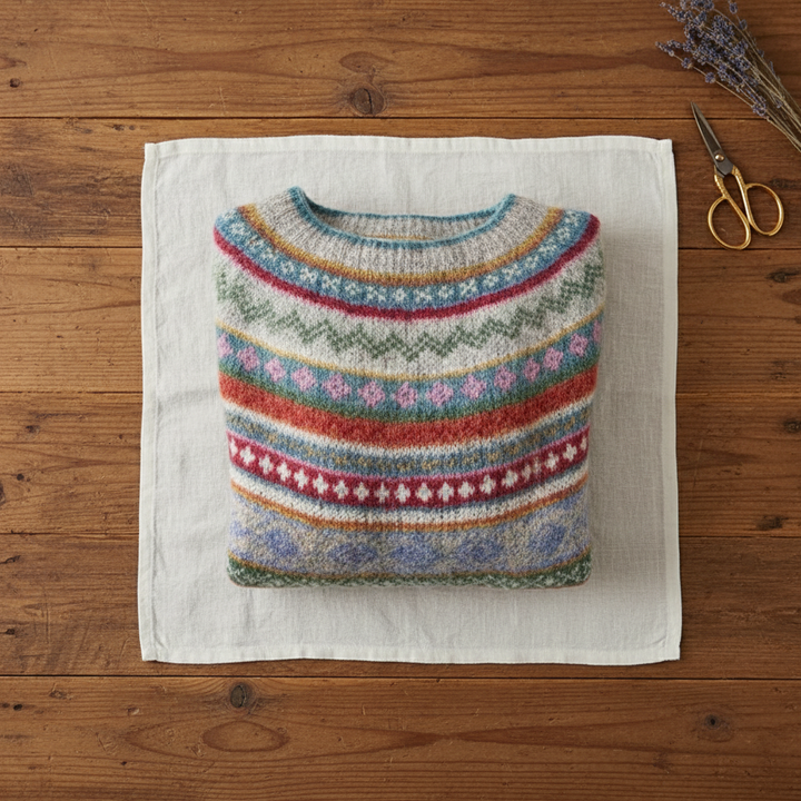 Glenda – Fair Isle Stripe Knit Sweater