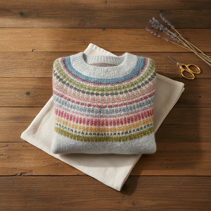 Rose – Fair Isle Stripe Knit Sweater
