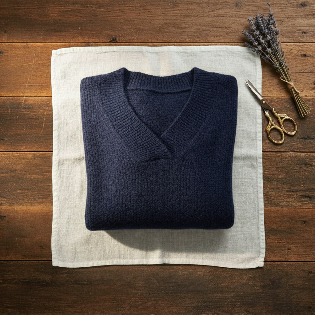 Nola – Ribbed V-Neck Knit Sweater