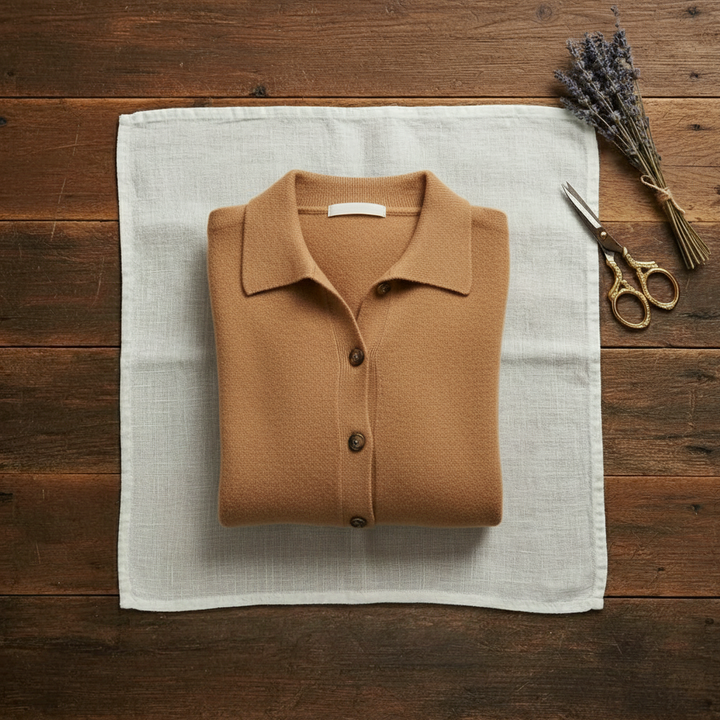 Blanche – Collared Button-Up Knit Cardigan