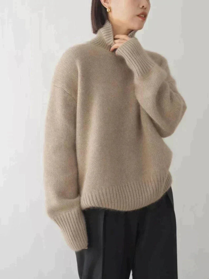 Merle – Oversized Turtleneck Knit Sweater