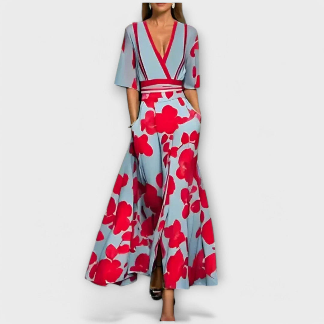 Marielle | Elegant Floral Wallet Dress