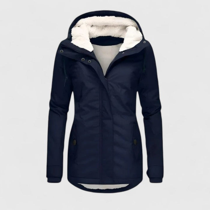 Tracy – Fleece-Lined Hooded Winter Jacket
