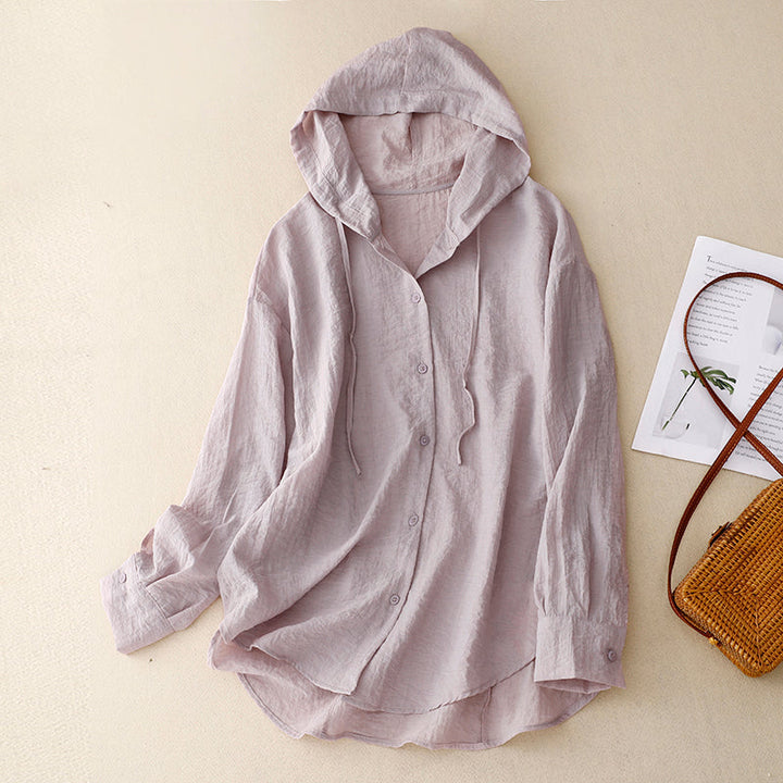 Kiana | Lightweight Hoodie with Buttons