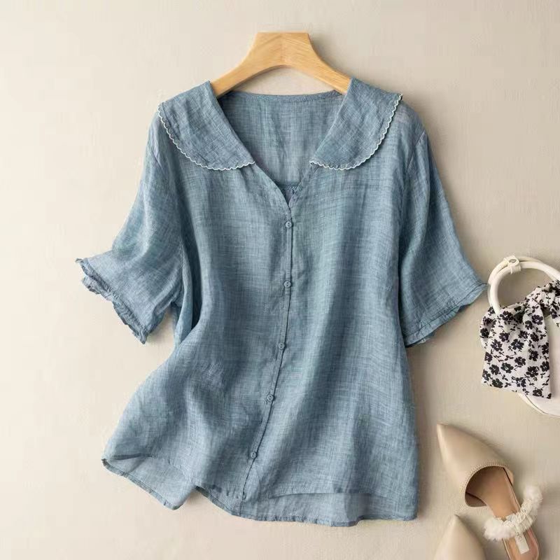 Raquel | Vintage Blouse with Button Detail