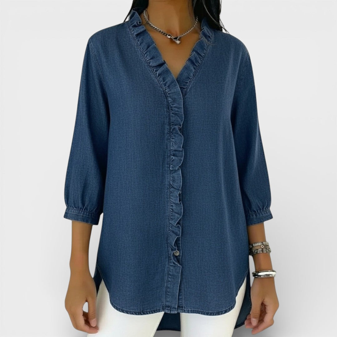 Candace | Elegant Ruffled Blouse