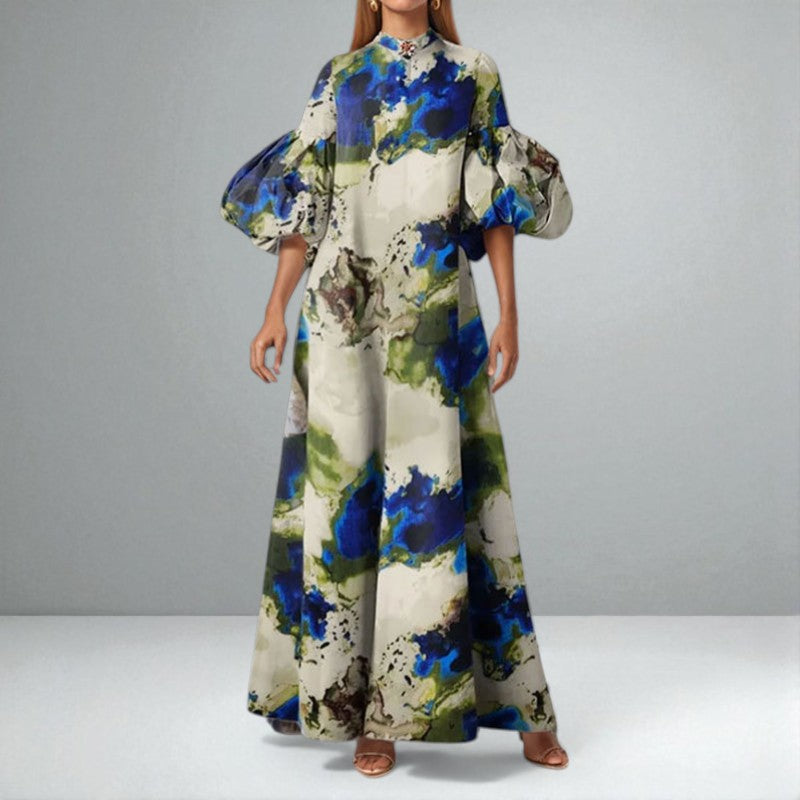 Sequoia | Elegant Watercolor Maxi Dress