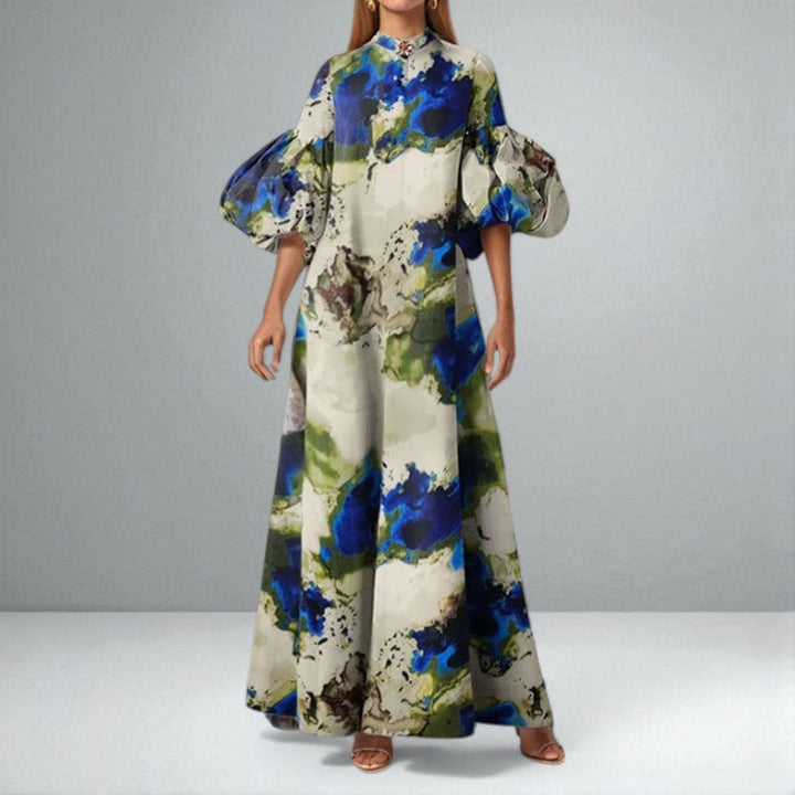 Sequoia | Elegant Watercolor Maxi Dress