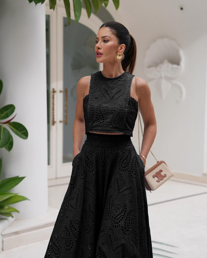Daffodil | Women’s Flowy Eyelet Set Dress
