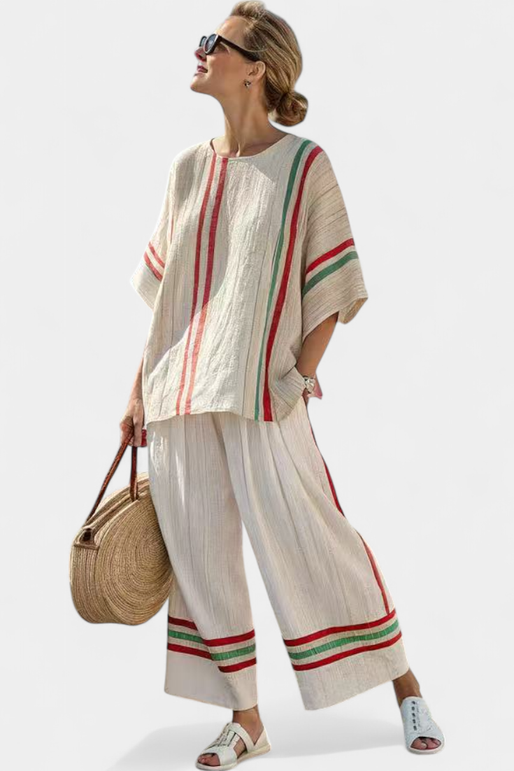 Payton | Comfortable Boho Print Blouse & Loose-Fit Pants