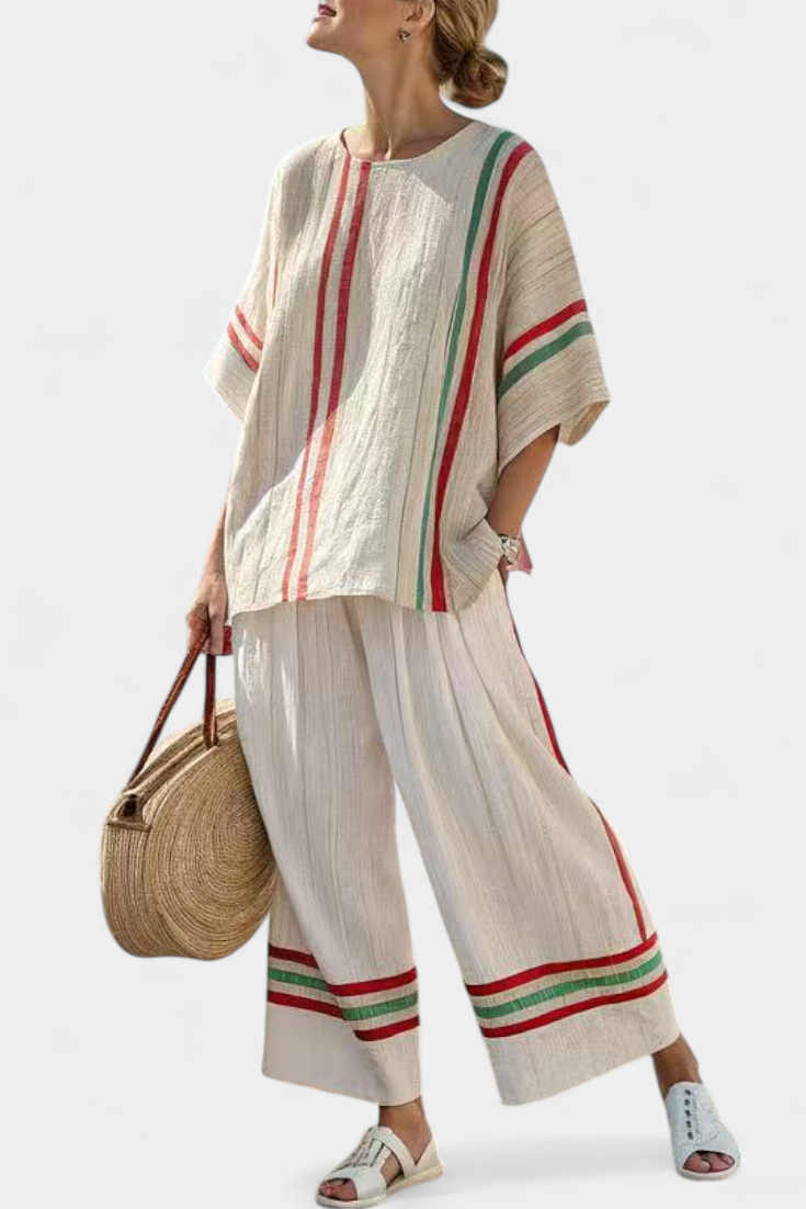 Payton | Comfortable Boho Print Blouse & Loose-Fit Pants