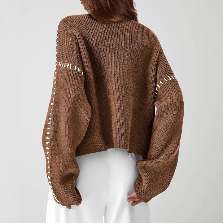 Jolene – Oversized Whipstitch Detail Sweater