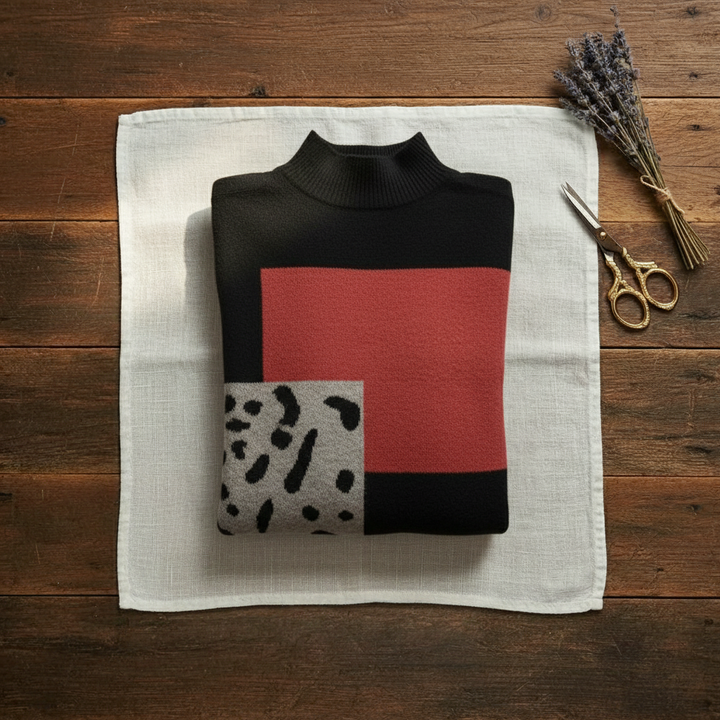 Lillian – Color-block Knit Sweater