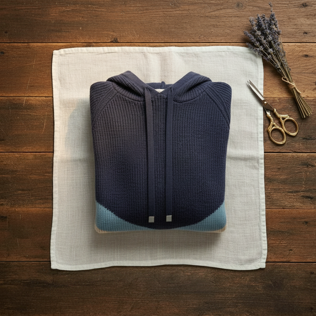 Jeanne – Color-block Hooded Knit Sweater