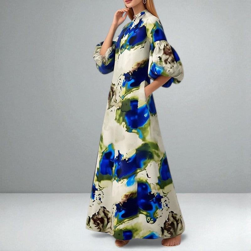 Sequoia | Elegant Watercolor Maxi Dress