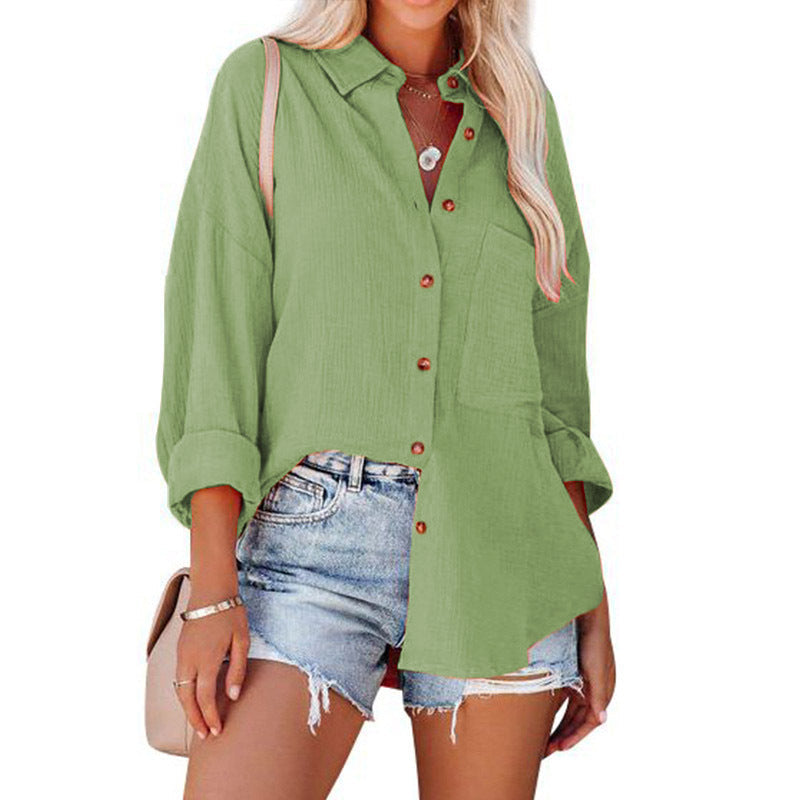 MADELYN | Casual Button Down Long Sleeve Blouse