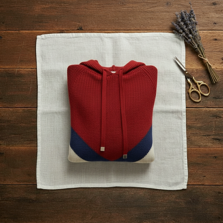 Jeanne – Color-block Hooded Knit Sweater
