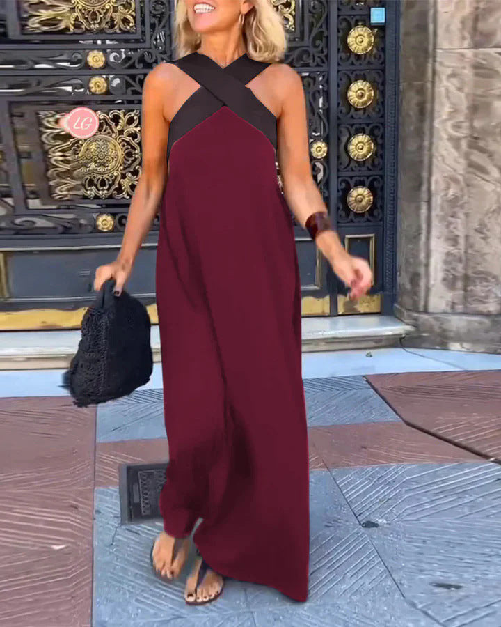 Aubri | Dress with Crossed Cut