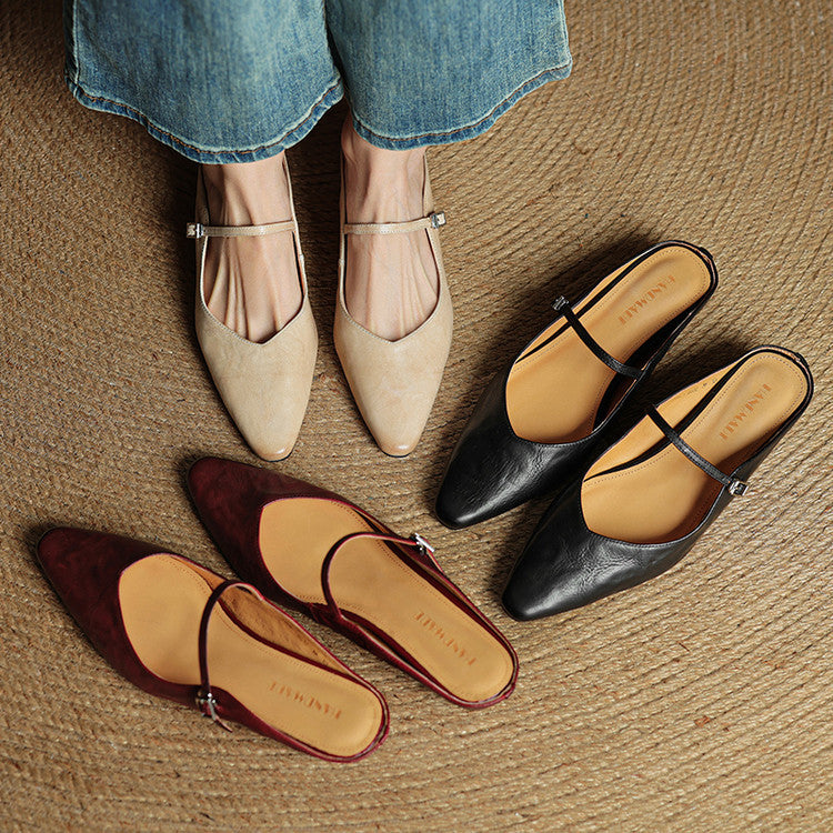 Wilhelmina | Genuine Leather Mules