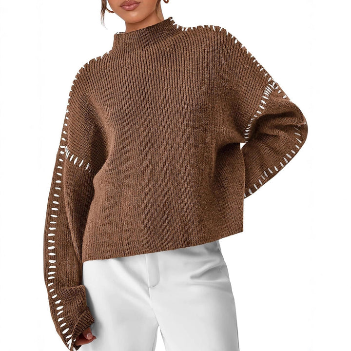 Jolene – Oversized Whipstitch Detail Sweater