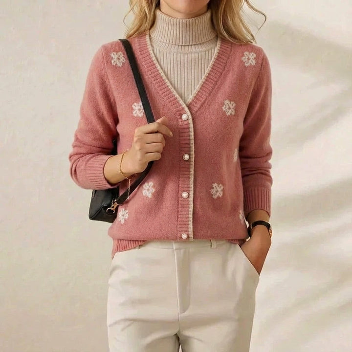 Dolores – Floral Embroidered Knit Cardigan