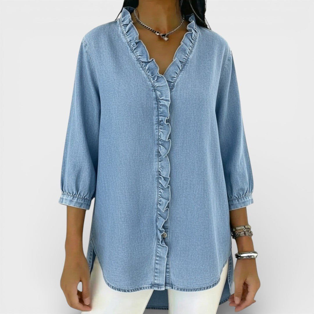 Candace | Elegant Ruffled Blouse