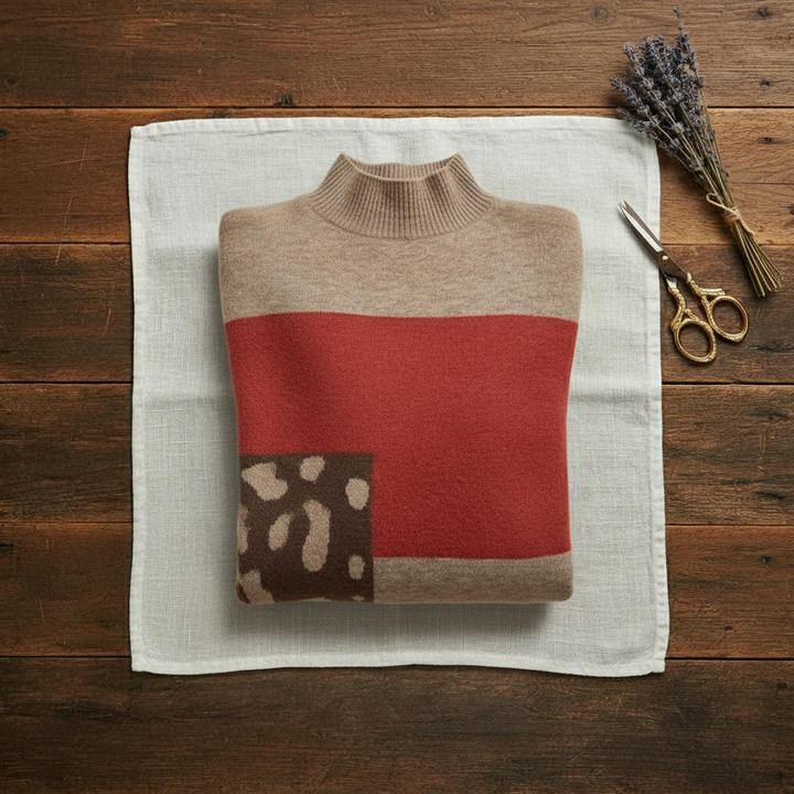 Lillian – Color-block Knit Sweater