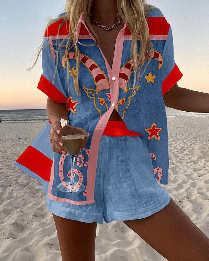 Stella | Printed Shorts Set