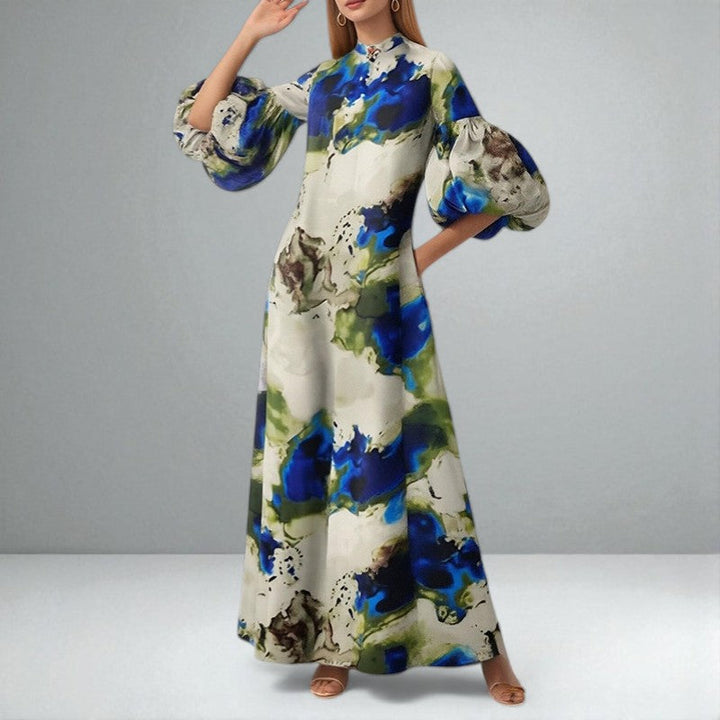 Sequoia | Elegant Watercolor Maxi Dress
