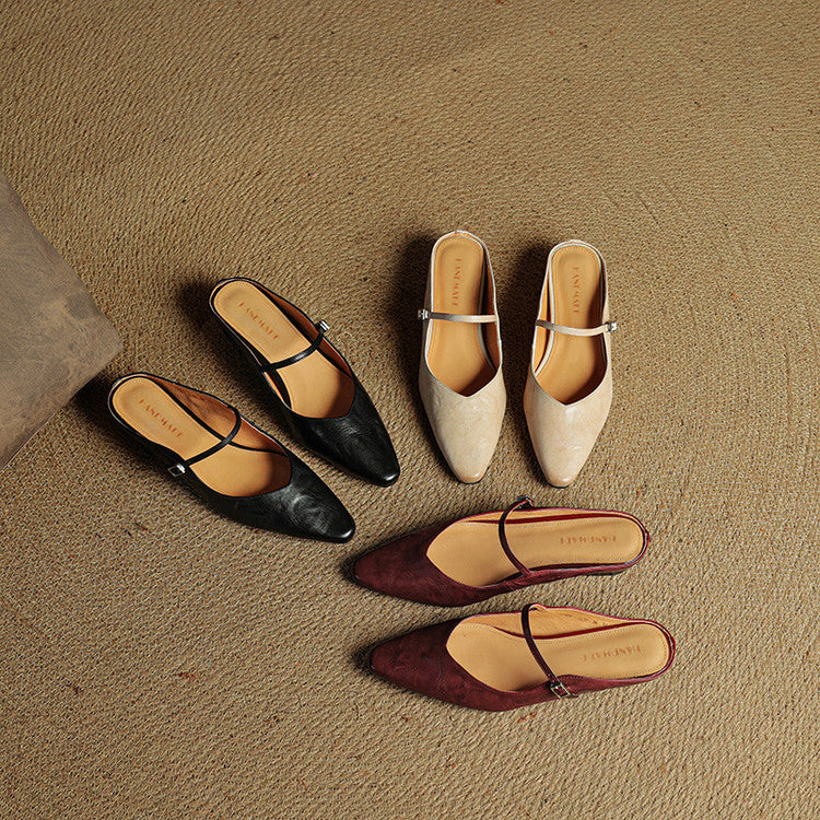 Wilhelmina | Genuine Leather Mules