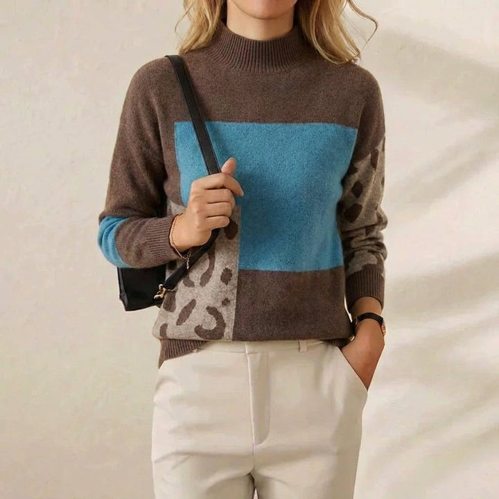 Lillian – Color-block Knit Sweater