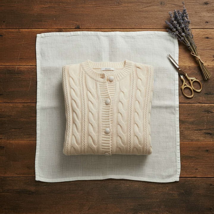 Madelyn – Cable Knit Button-Up Cardigan